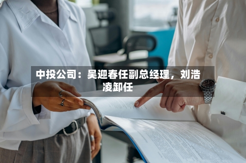 中投公司：吴迎春任副总经理，刘浩凌卸任-第2张图片