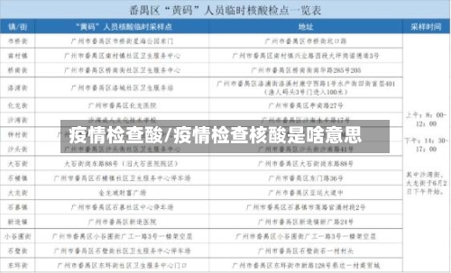 疫情检查酸/疫情检查核酸是啥意思-第3张图片